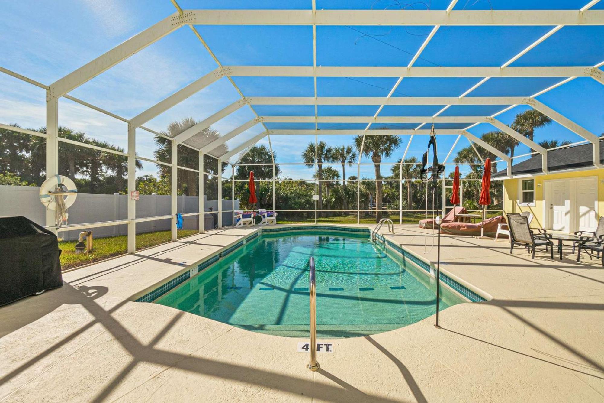 Flagler Beach Bed And Breakfast Pool Bbq Suite Exterior photo