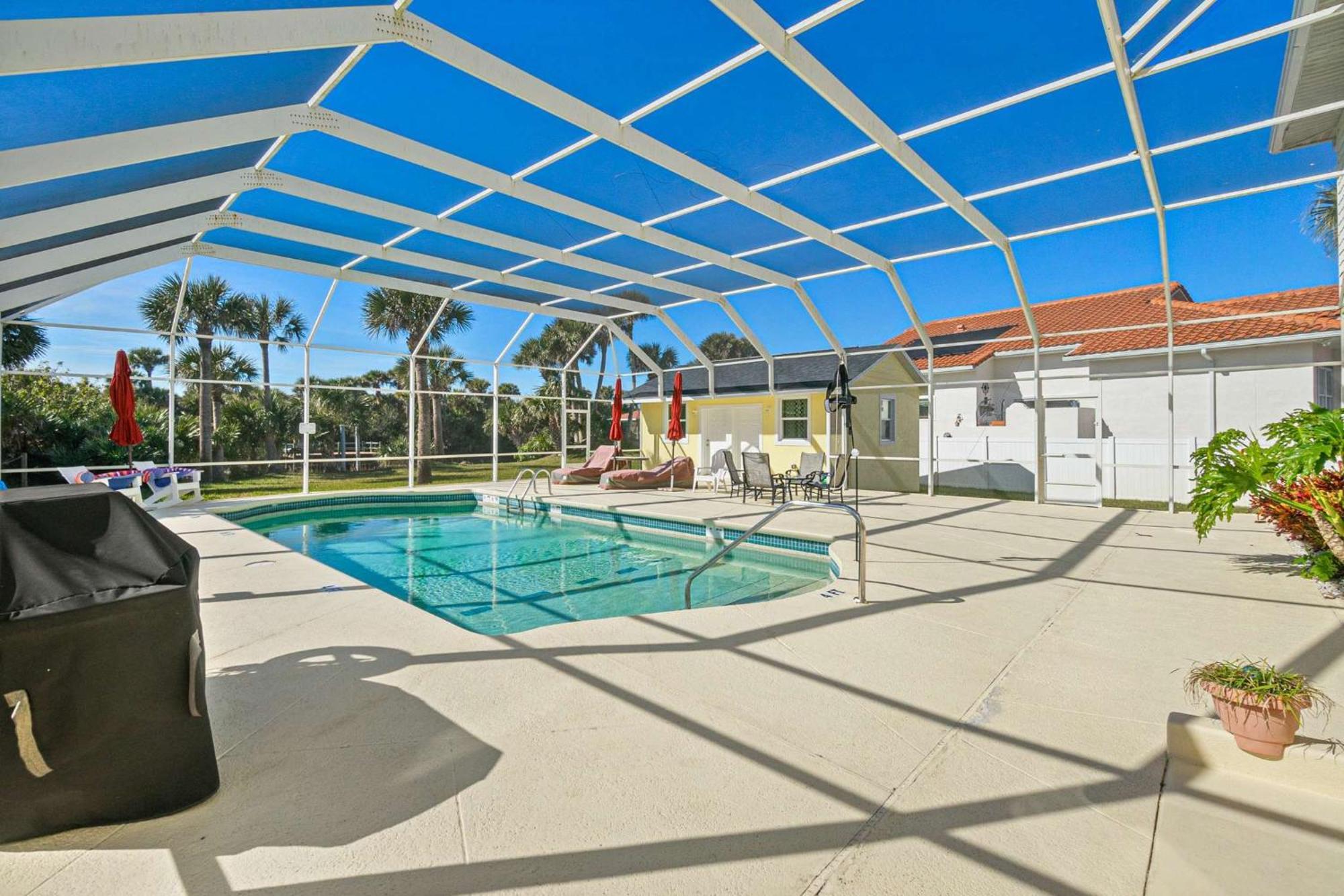 Flagler Beach Bed And Breakfast Pool Bbq Suite Exterior photo